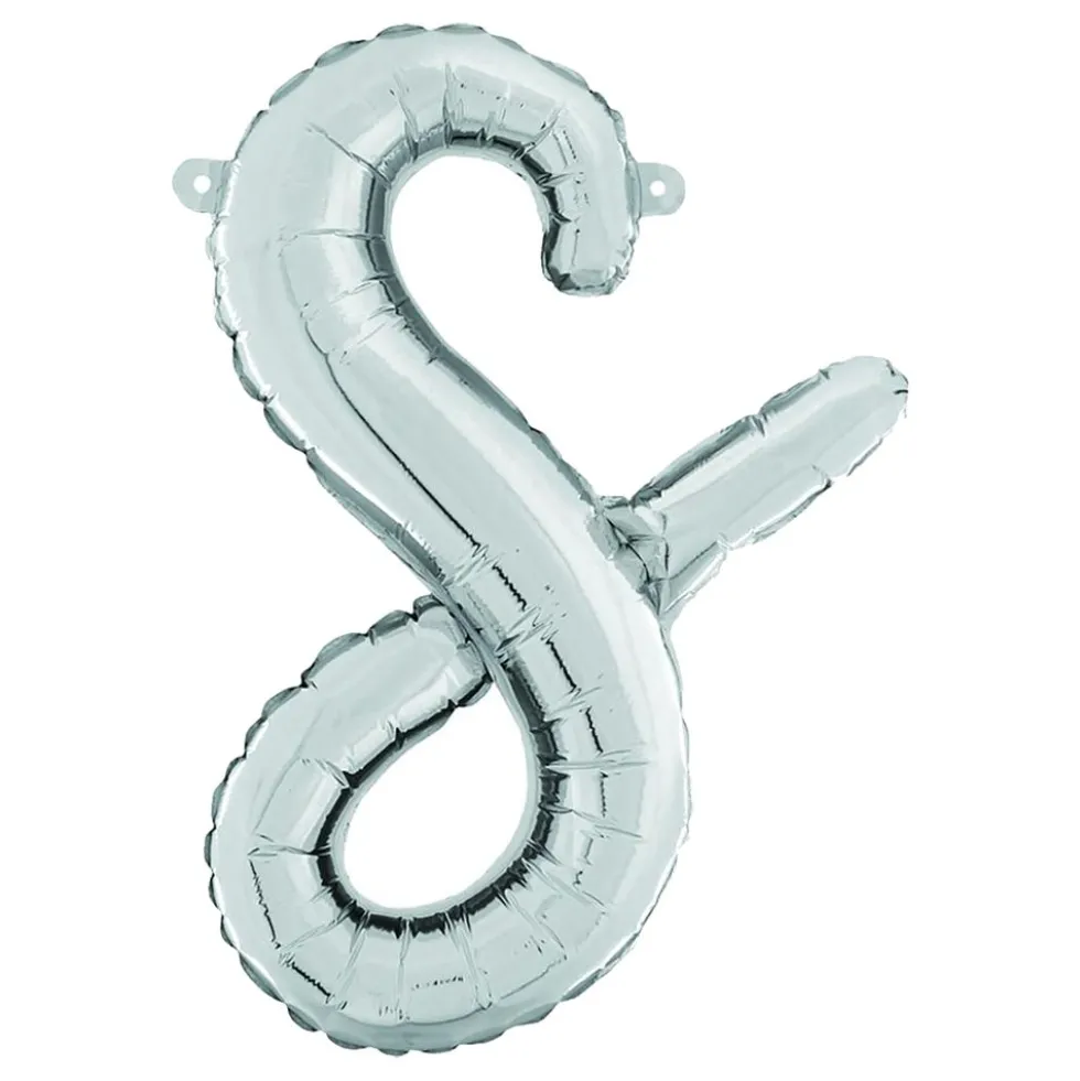 Bogstavballon Script Sølv