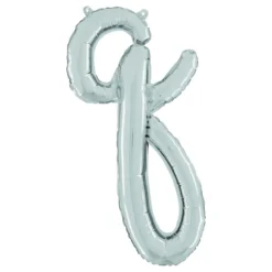 Bogstavballon Script Sølv