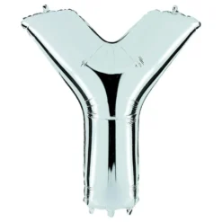 Bogstavballon Sølv Metallic