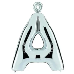 Bogstavballon Sølv Metallic