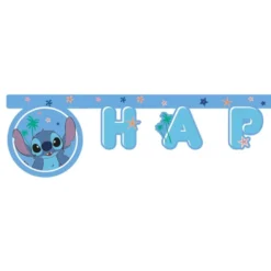 Bogstavguirlande Happy Birthday Stitch & Angel