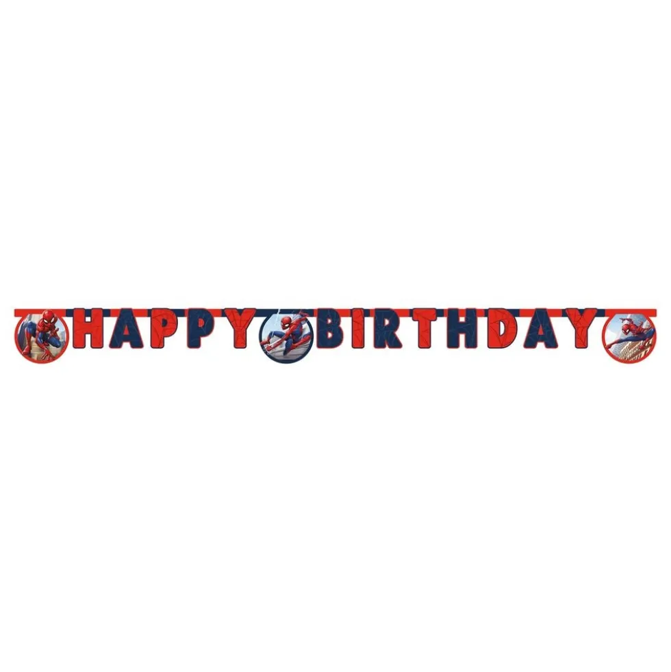 Bogstavguirlande Happy Birthday Spiderman redde dagen!