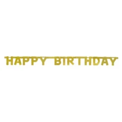 Bogstavguirlande Happy Birthday Guld