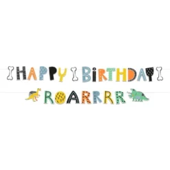 Bogstavguirlande Happy Birthday Dino Roar