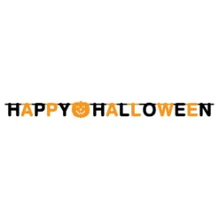 Bogstavguirlande Happy Halloween Sort/Orange