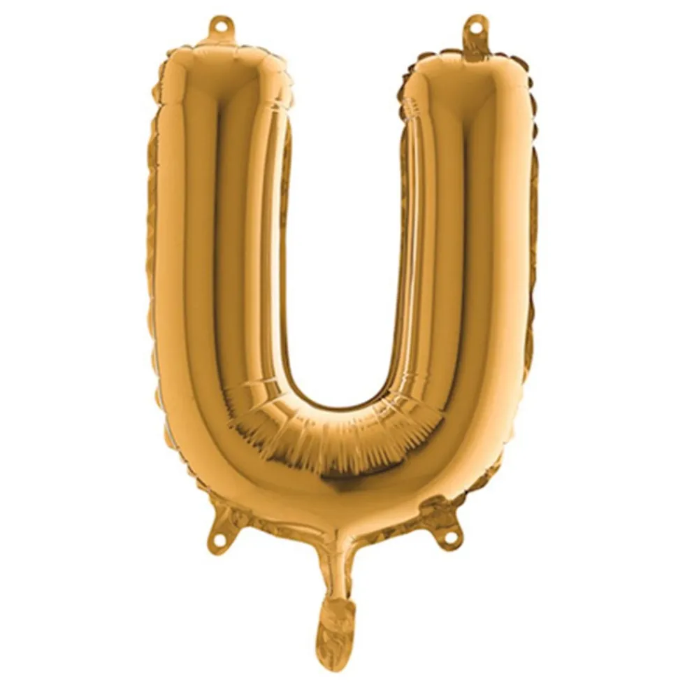 Bogstavsballon Mini Guld