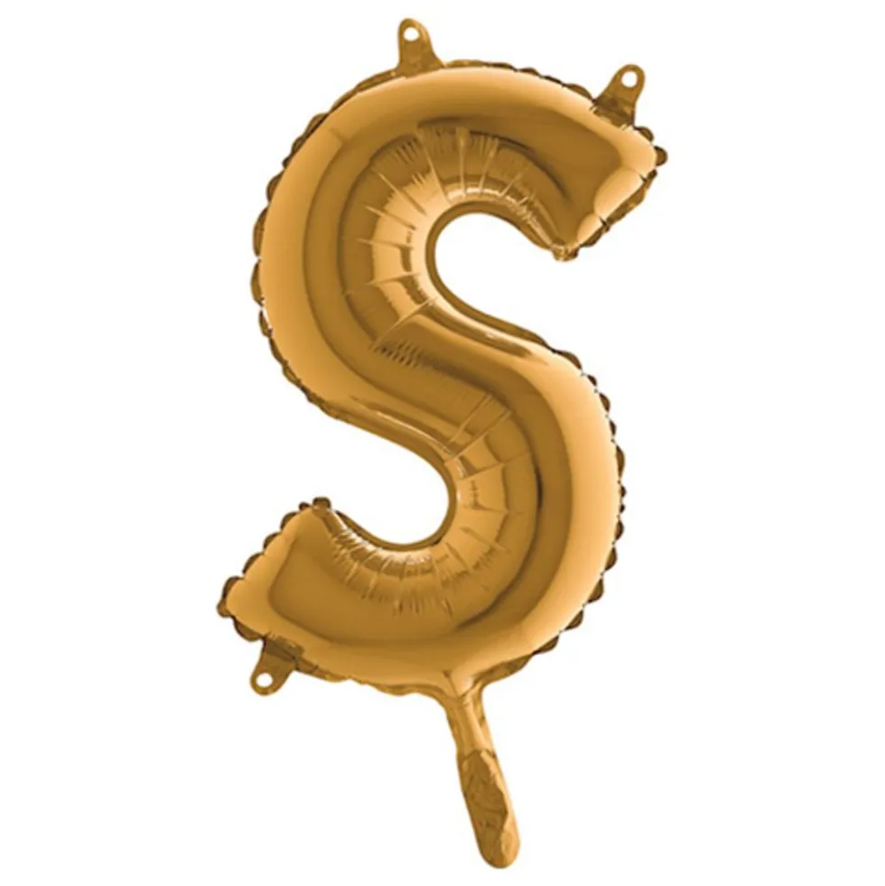 Bogstavsballon Mini Guld