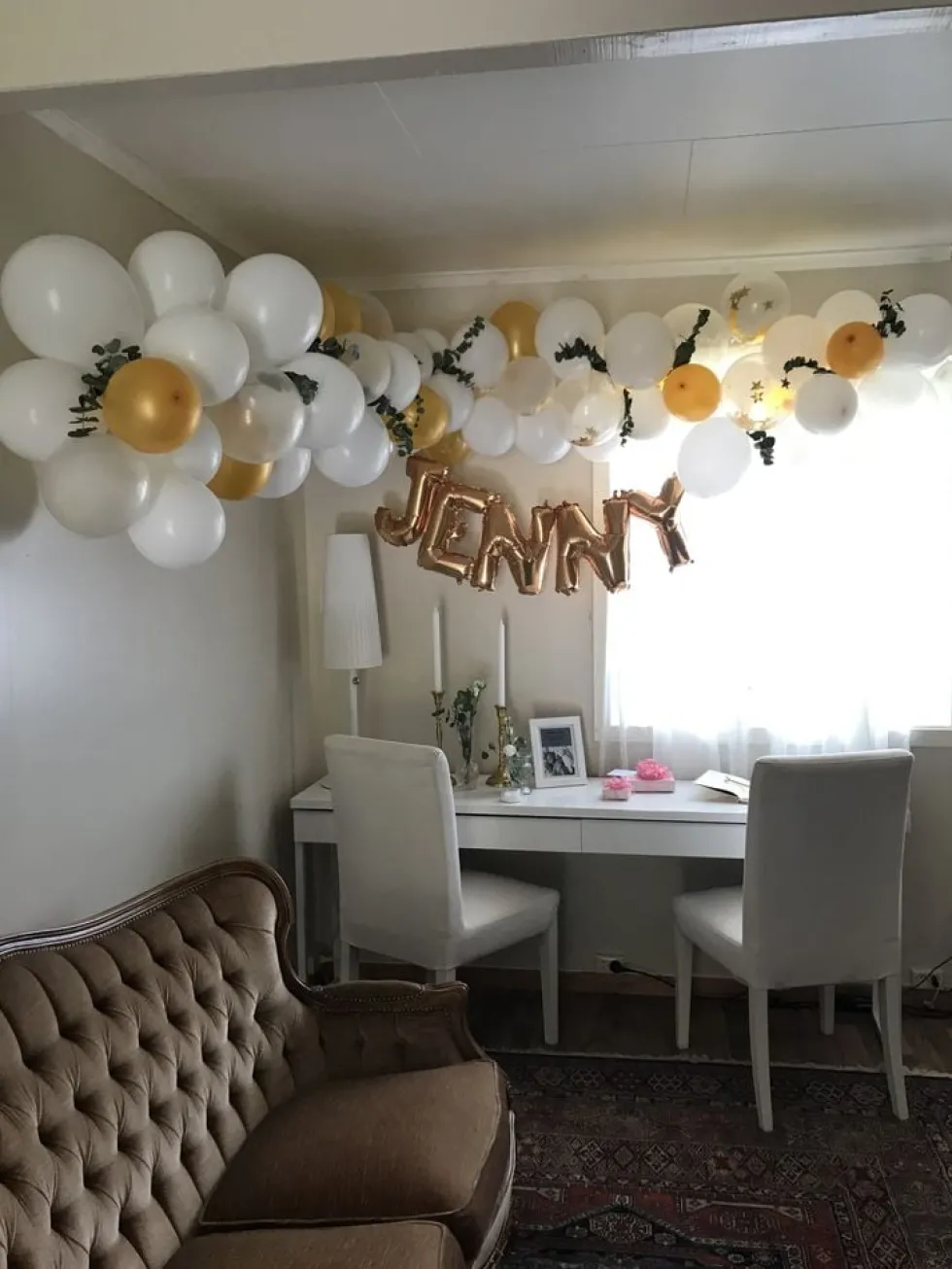 Bogstavsballon Mini Guld