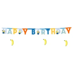 Bogstavsguirlande Happy Birthday Minions