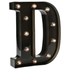 Bogstav Sort med LED-Belysning