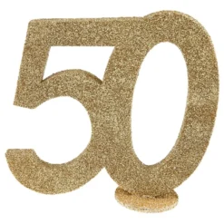 Borddekoration 50 Glitter Guld