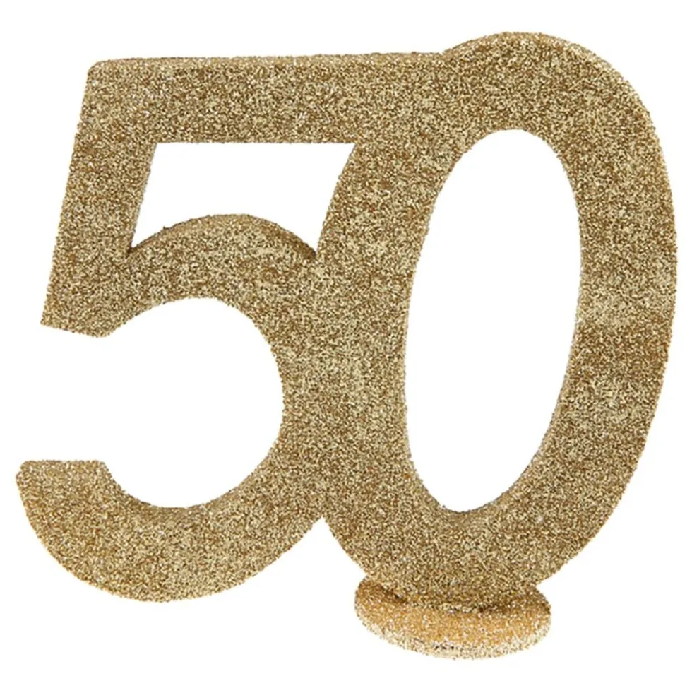 Borddekoration 50 Glitter Guld
