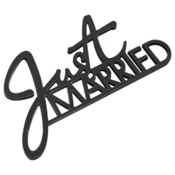 Borddekoration Just Married Sort