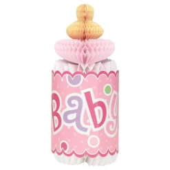 Borddekoration Sutteflaske Honeycomb Pink