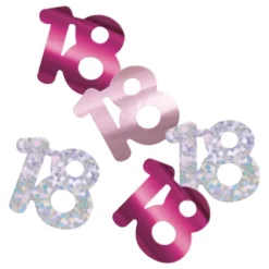 Bordkonfetti 18 Lyserød/Sølv