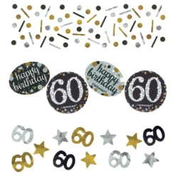 Bordkonfetti 60 Sølv/Guld Glitter