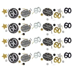 Bordkonfetti 60 Sølv/Guld Glitter