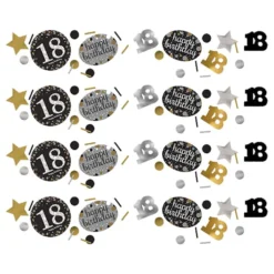 Bordkonfetti 18 Sølv/Guld Glitter