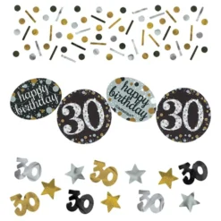 Bordkonfetti 30 Sølv/Guld Glitter