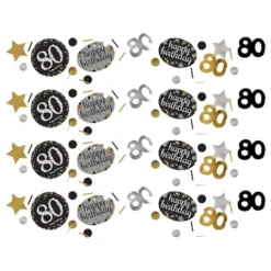 Bordkonfetti 80 Sølv/Guld Glitter