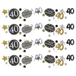 Bordkonfetti 40 Sølv/Guld Glitter