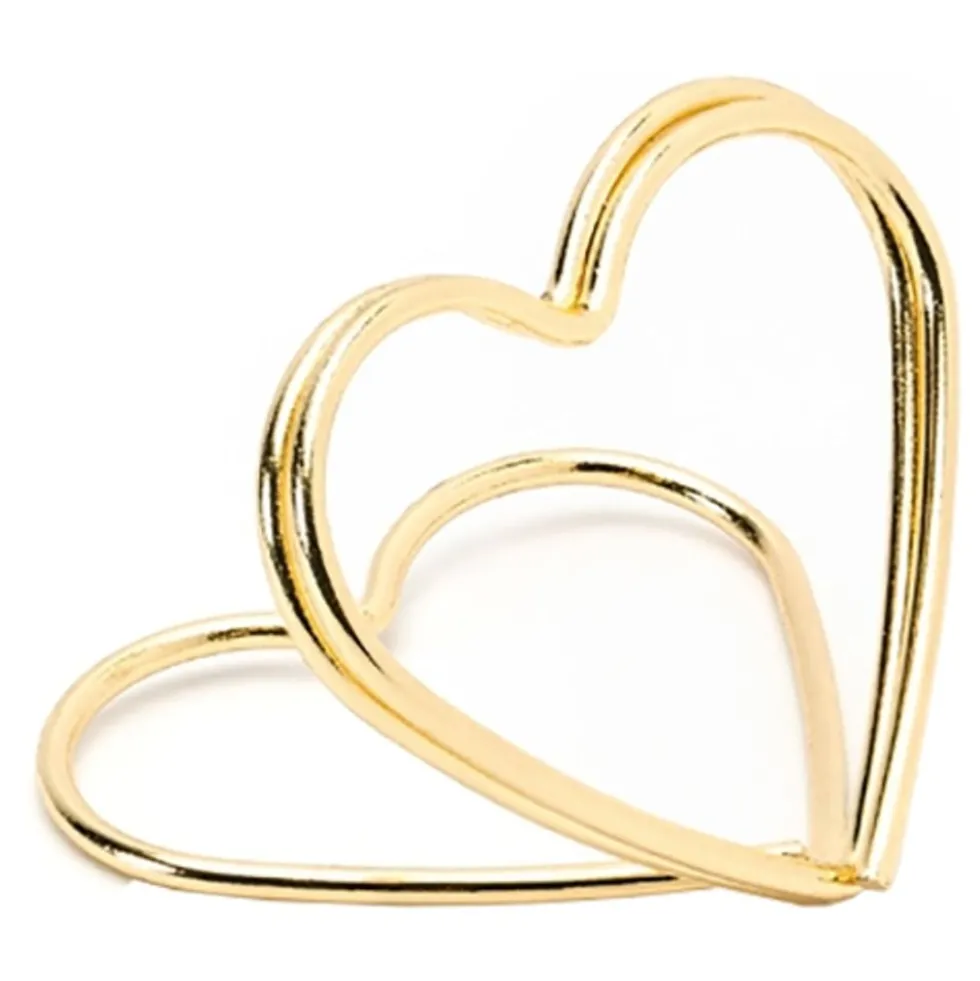 Bordkortholdere Hjerter Guld Metallic