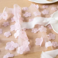 Bordløber Blomster Lyserød Pastel