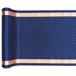 Bordløber Prikket Navy/Rosaguld