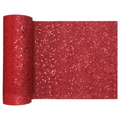 Bordløber Tyk Rød Glitter