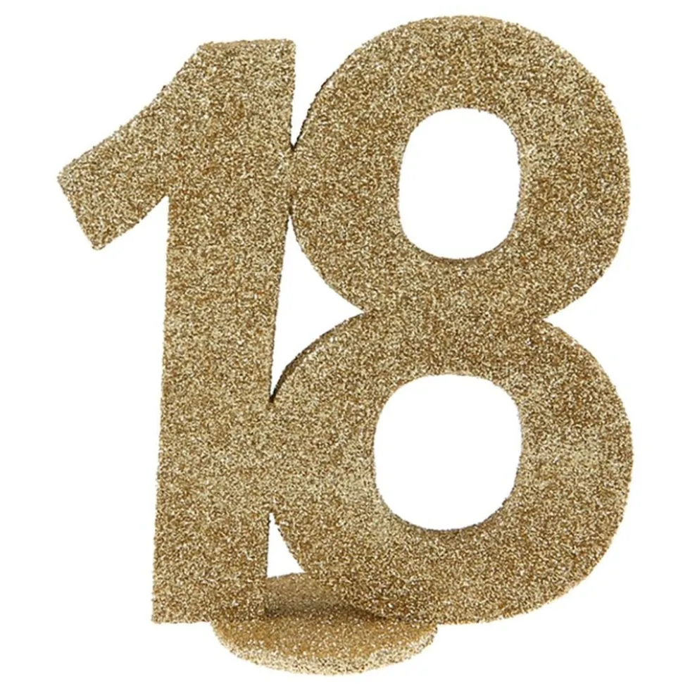 Bordsdekoration 18 Glitter Guld