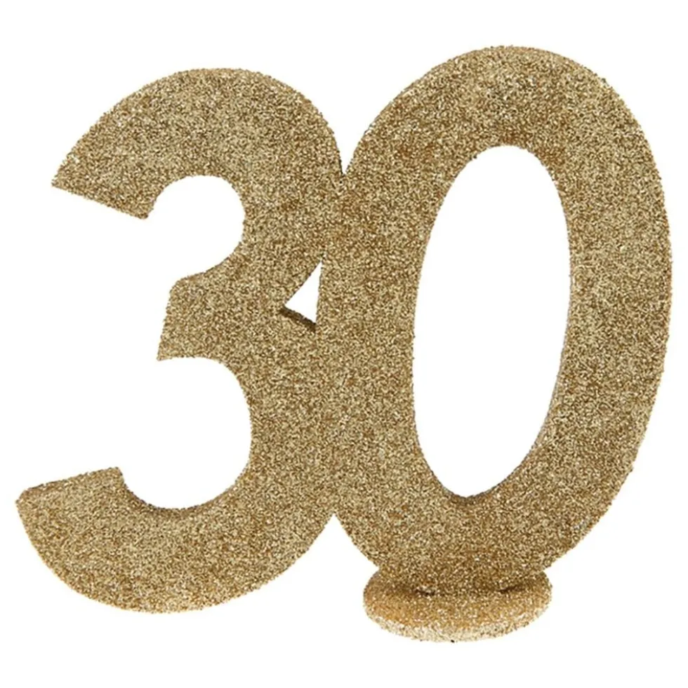Bordsdekoration 30 Glitter Guld