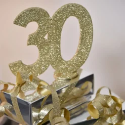 Bordsdekoration 30 Glitter Guld