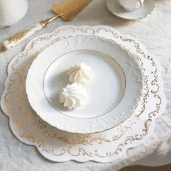 Bordskånere Ornament Guld/Hvid