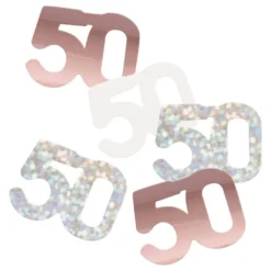 Bordskonfetti 50 Rosaguld