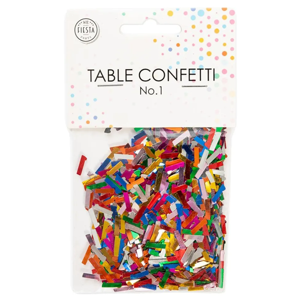 Bordskonfetti Tal 1 Farvemix Metallic
