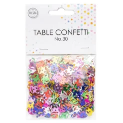Bordskonfetti Tal 30 Farvemix Metallic