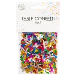 Bordskonfetti Tal 7 Farvemix Metallic