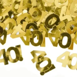 Bordskonfetti Tal 40 Guld Metallic