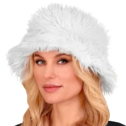 Bucket Hat Fluffy Hvid