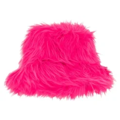 Bucket Hat Fluffy Neonpink
