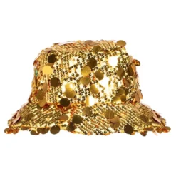 Bucket Hat Pailletter Guld