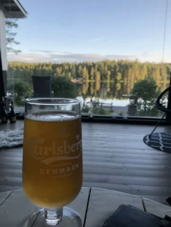 Carlsberg ølglas med fod