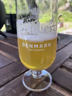 Carlsberg ølglas med fod