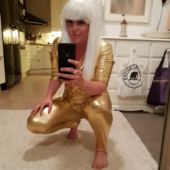 Catsuit Kostume Guld