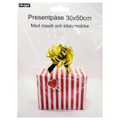 Cellofanpose med Sløjfe og Stickers