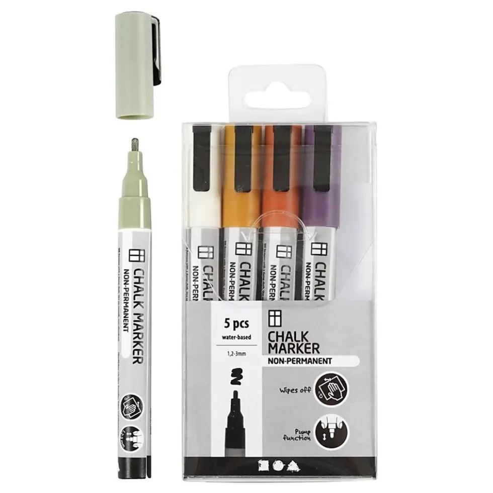 Chalk Markers Afdæmpede Farver