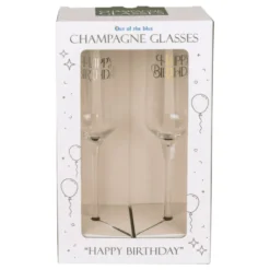 Champagneglas Sæt Happy Birthday