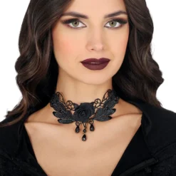 Choker Halskæde med Rose