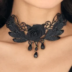Choker Halskæde med Rose