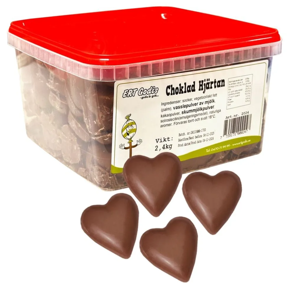 Chokoladehjerter Stor pakke